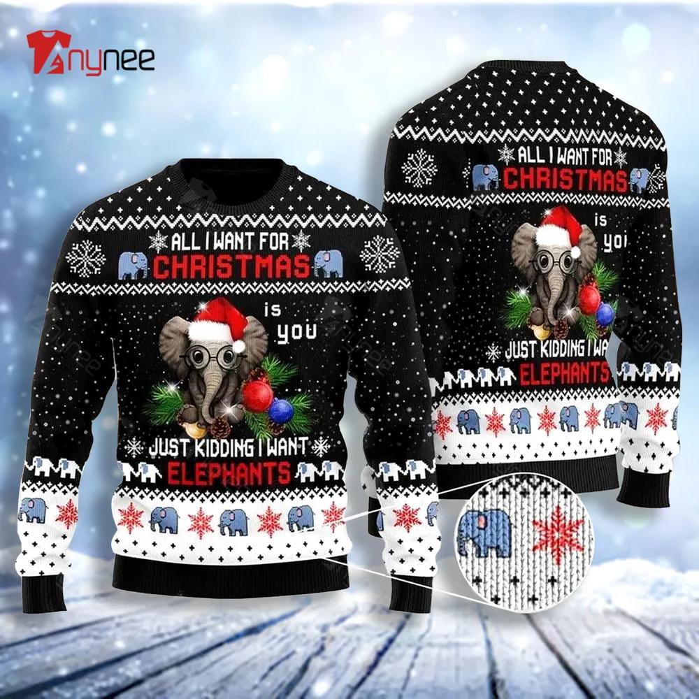 Elephant Ugly Christmas Sweater- Best Christmas Gifts 2023