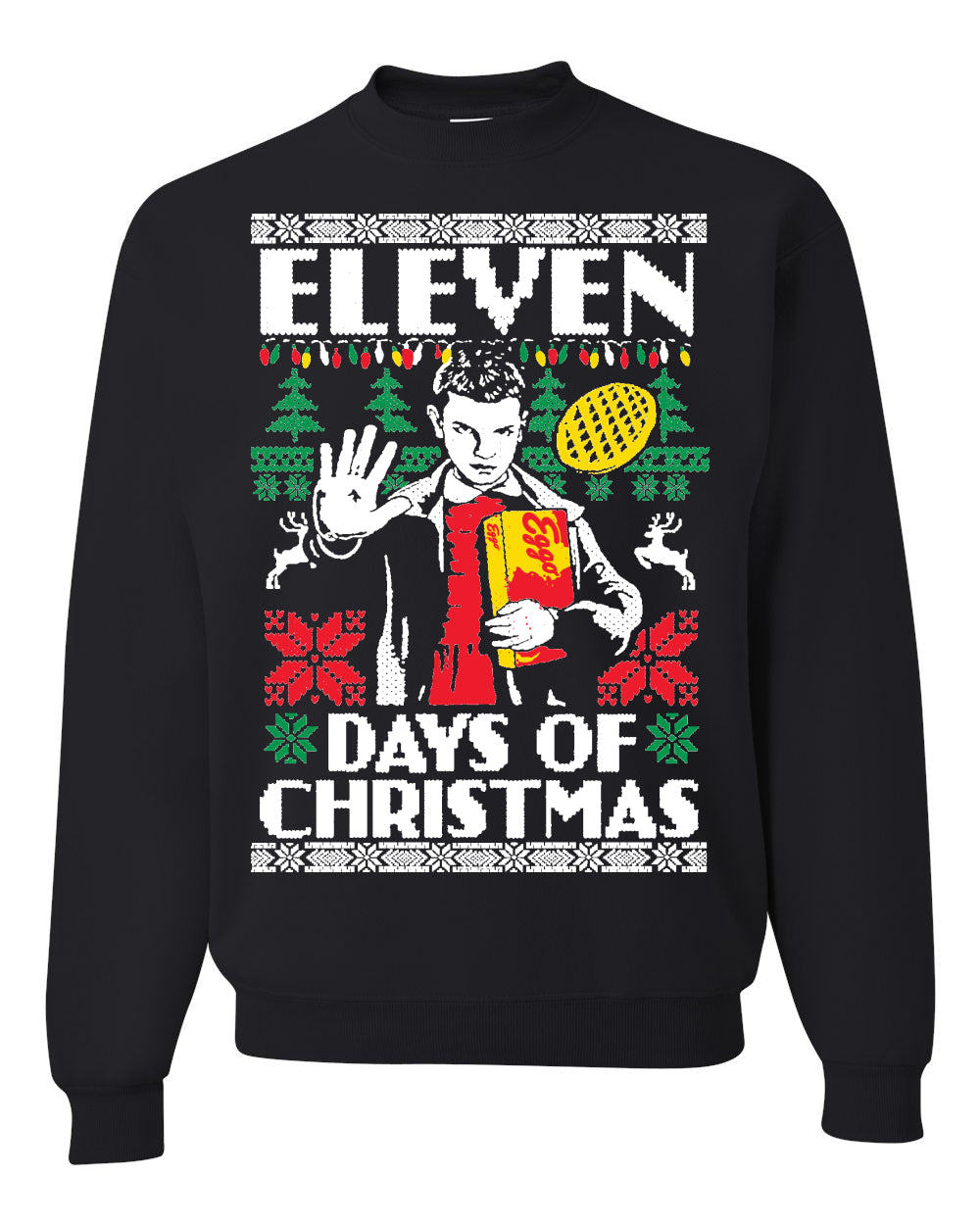 Eleven Days of Christmas Ugly Christmas Sweater Unisex Crewneck Graphic Sweatshirt- Best Christmas Gifts 2023