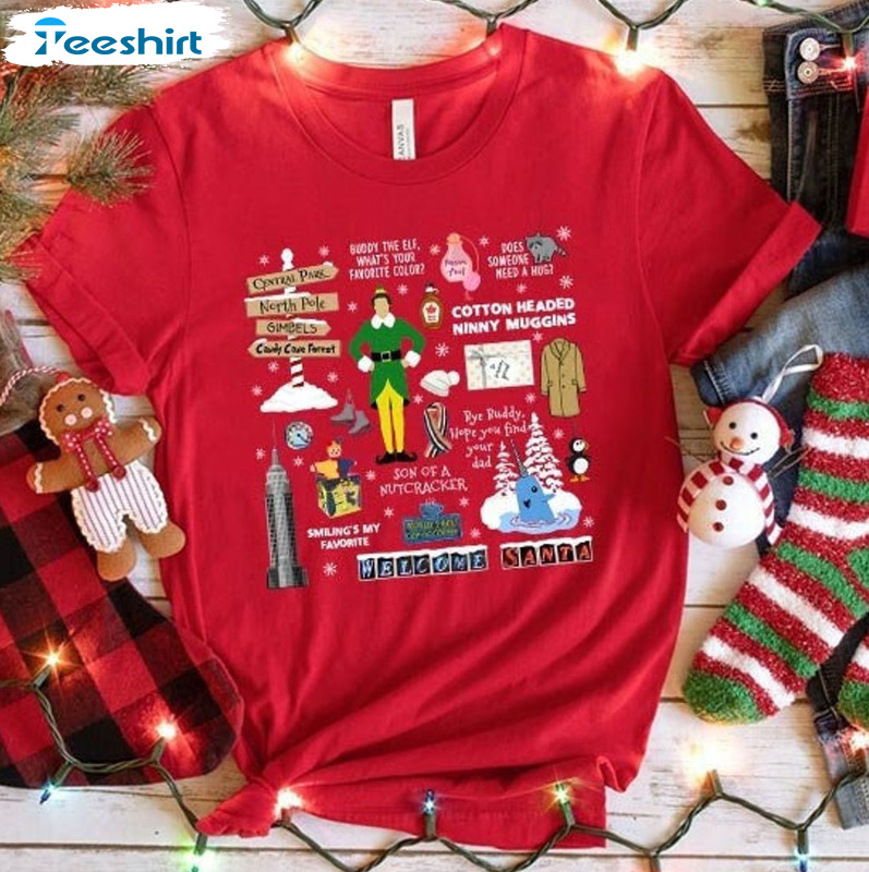 Elf Movie Christmas Sweatshirt, Buddy Santa Crewneck Unisex Hoodie