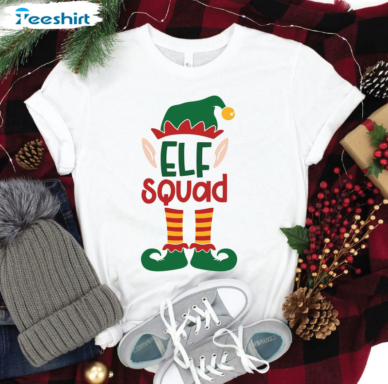 Elf Squad Christmas Shirt, Trending Xmas Short Sleeve Unisex T-shirt