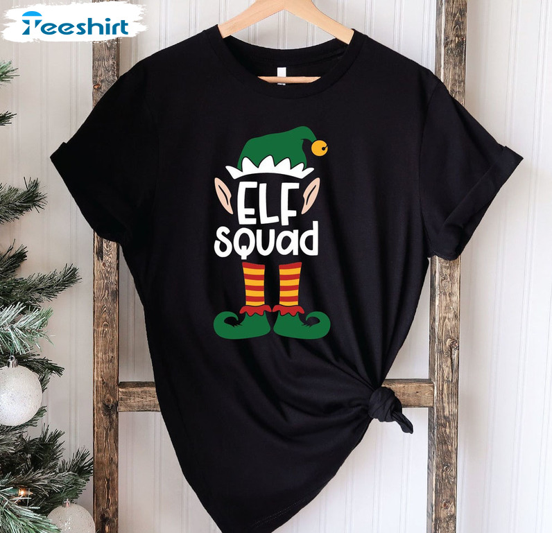 Elf Squad Christmas Shirt, Trending Xmas Short Sleeve Unisex T-shirt