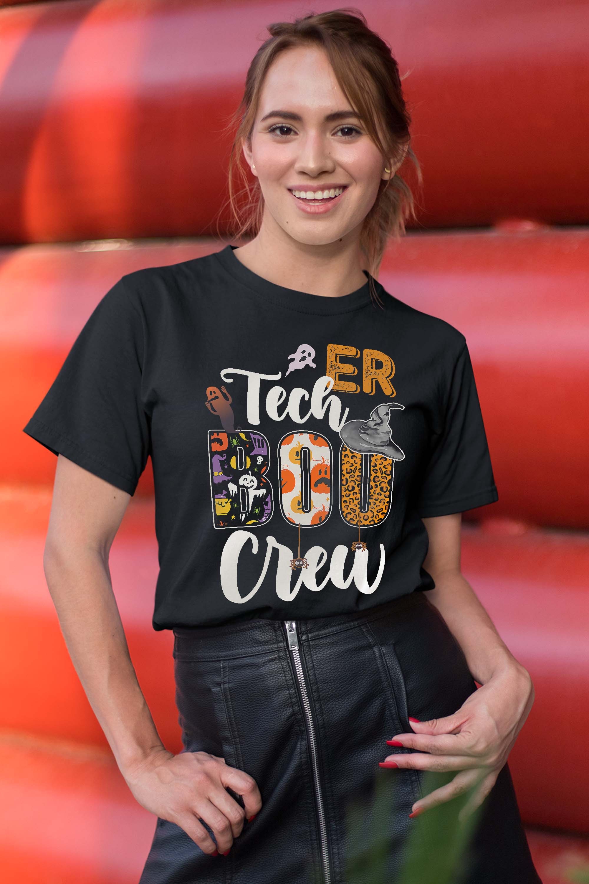 ER Tech Boo Crew Technician Nurse Halloween Matching Costume T-Shirt