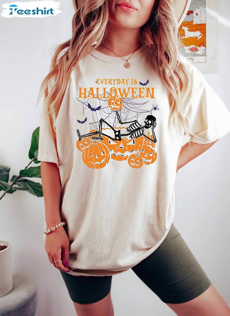 Every Day Is Halloween Funny Shirt, Halloween Party Crewneck Unisex Hoodie