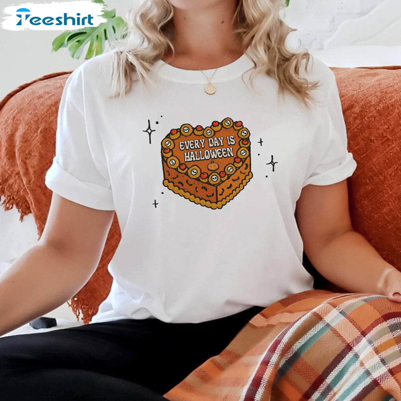 Every Day Is Halloween Shirt, Cute Halloween Sweater Crewneck