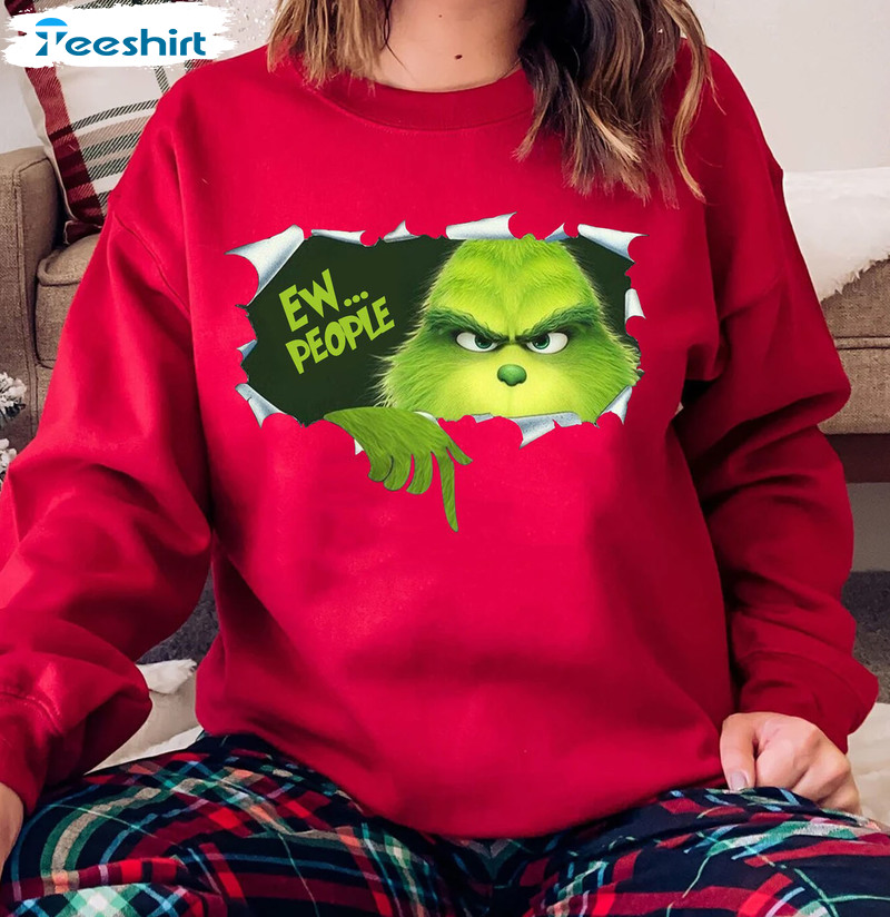 Ew People Grinch Shirt – Grinch Christmas Crewneck Short Sleeve