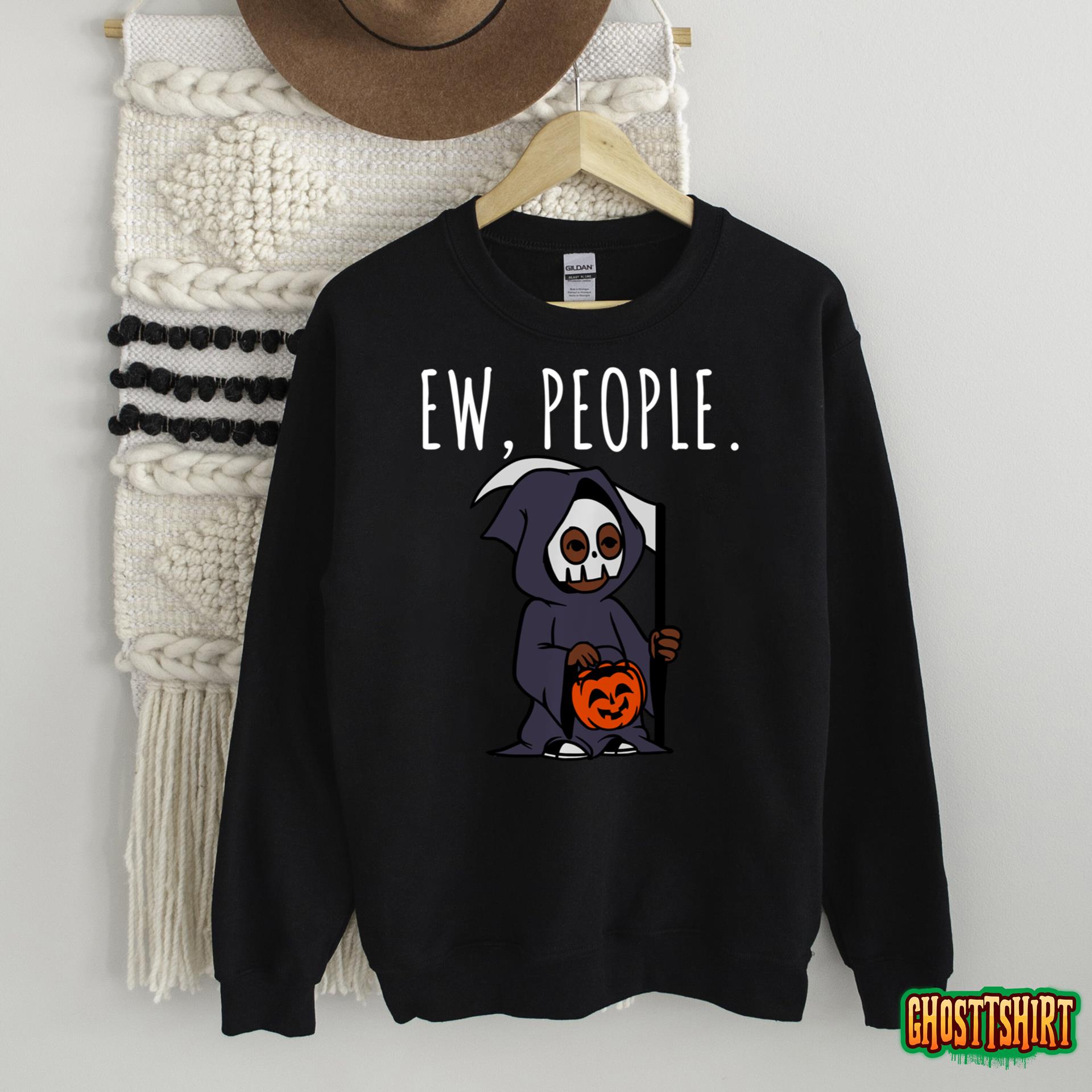 Ew People Halloween Pumpkin Pullover Hoodie