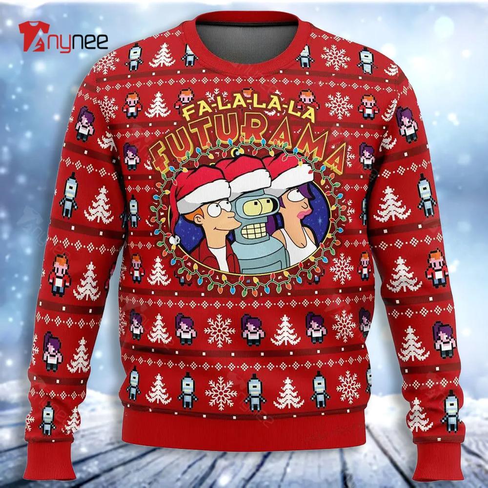 Fa-La-La-La Futurama Ugly Christmas Sweater- Best Christmas Gifts 2023