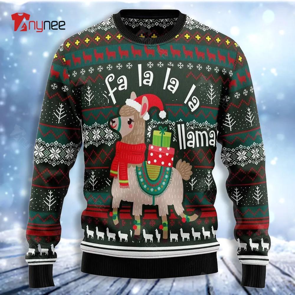 Fa-La-La-La-Llama Ugly Christmas Sweater- Best Christmas Gifts 2023