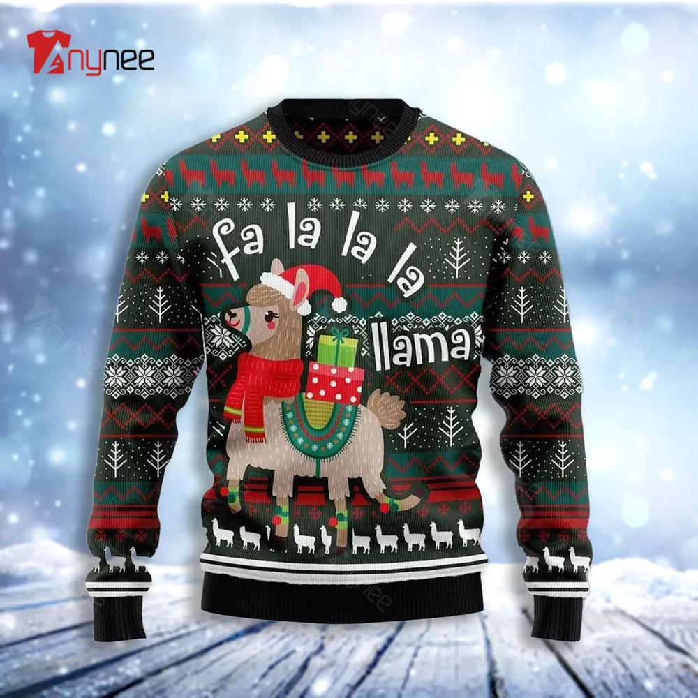 Fa La La La Llama Ugly Christmas Sweater- Best Christmas Gifts 2023