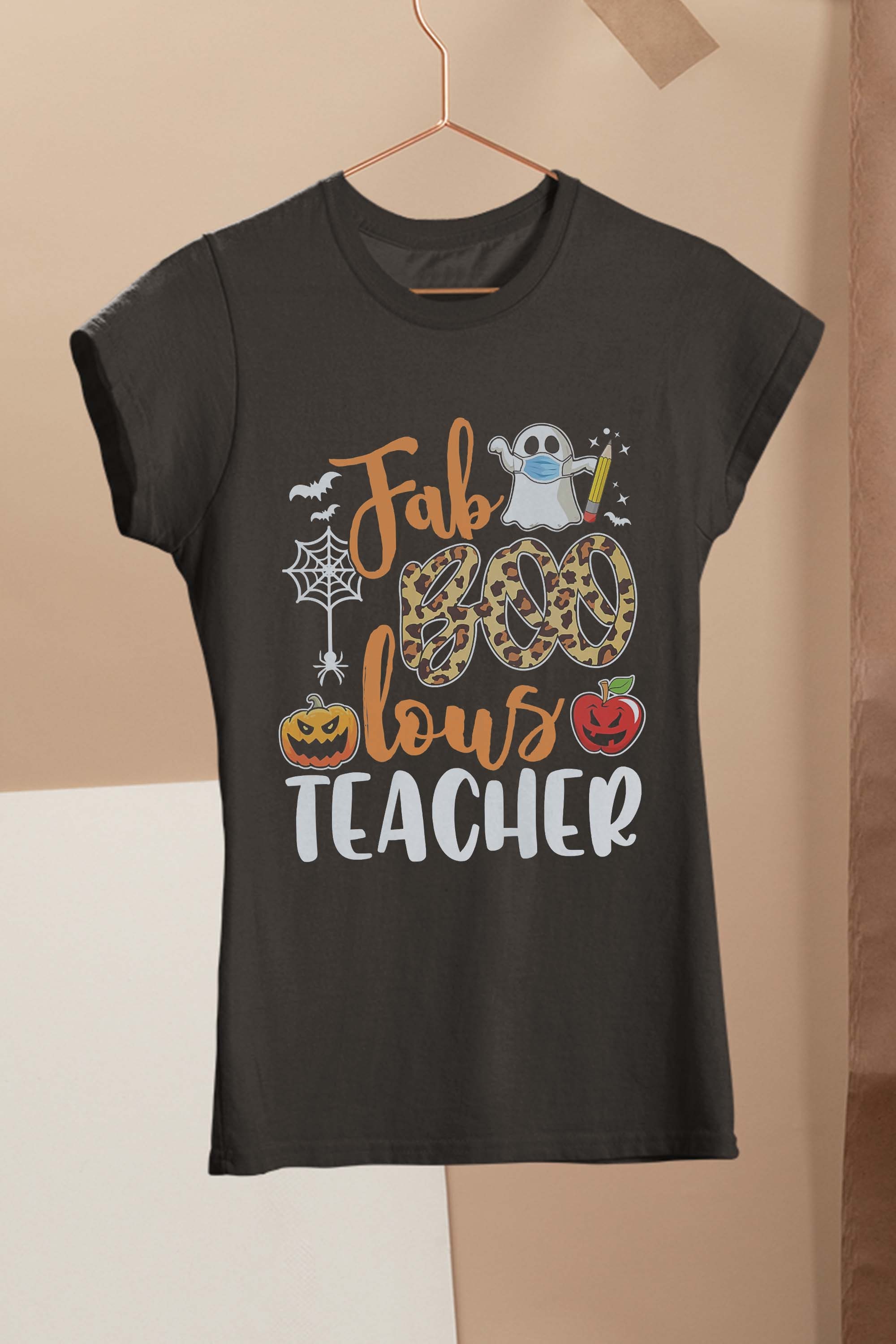 Fab Boo Lous Teacher Funny Boo Ghost Halloween Horror Gift T-Shirt