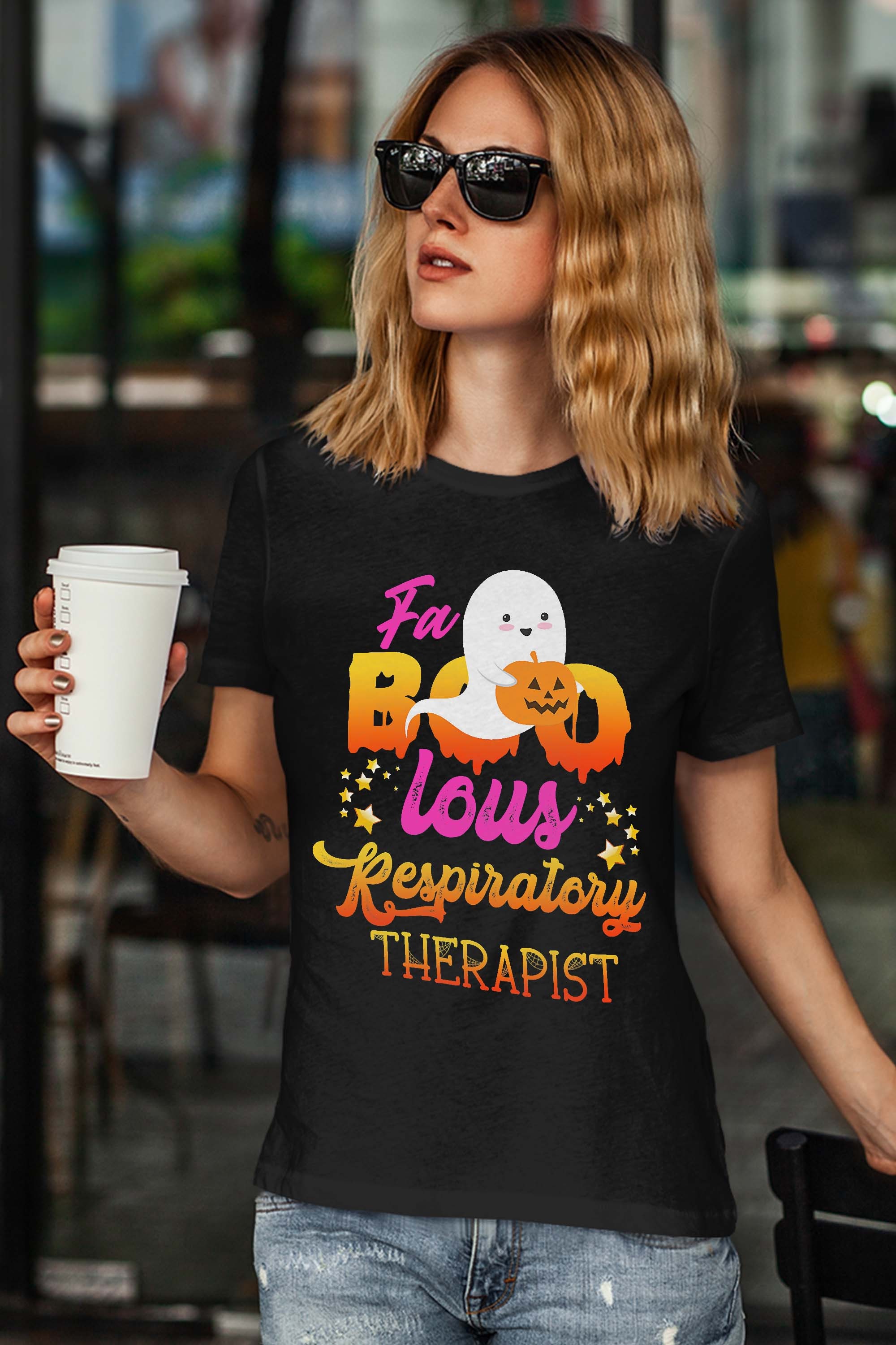 Faboolous Respiratory Therapist Boo Halloween Trick Or Treat Gift T-Shirt