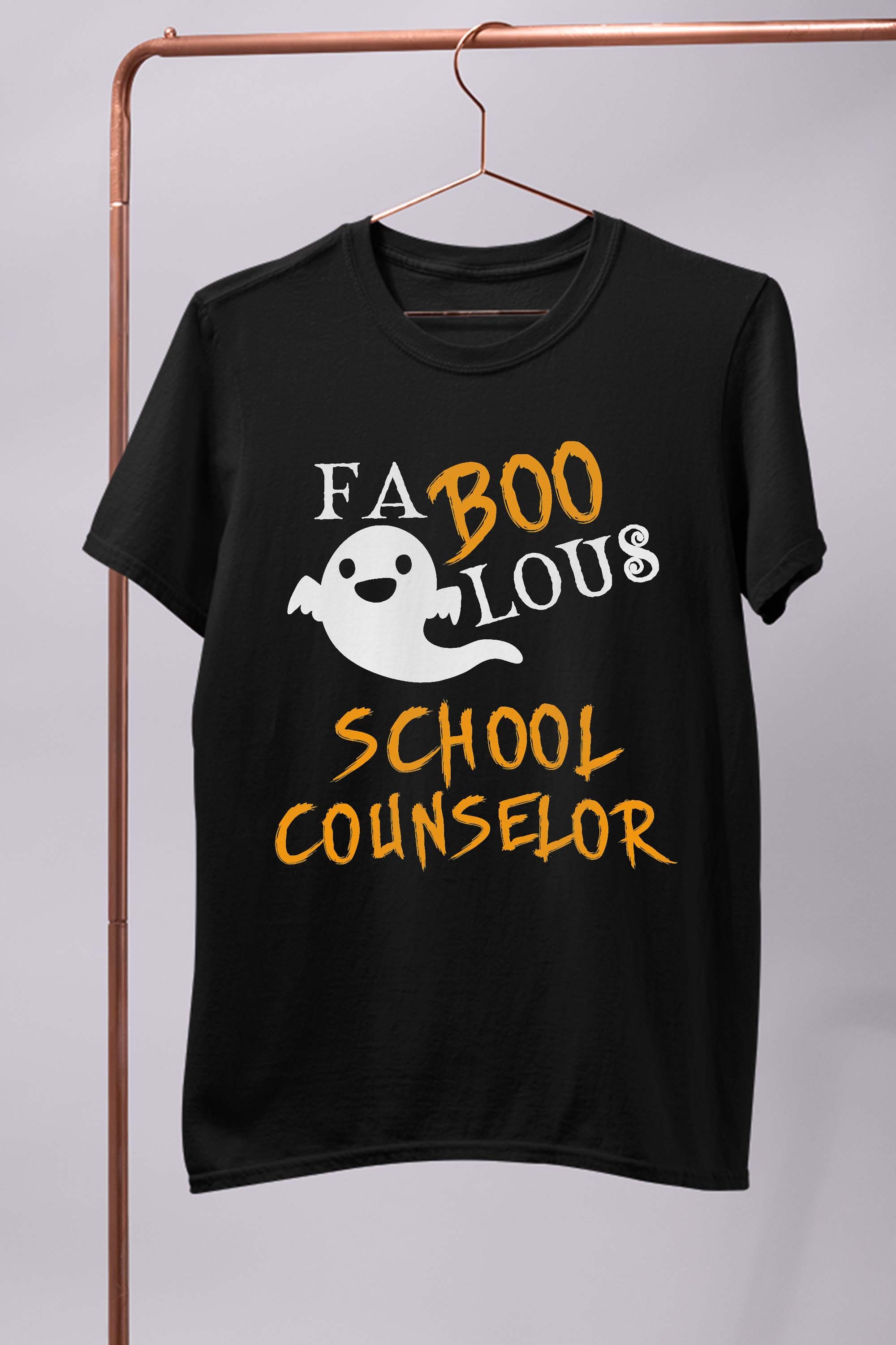 Faboolous School Counselor Ghost Boo Halloween Funny Gift T-Shirt