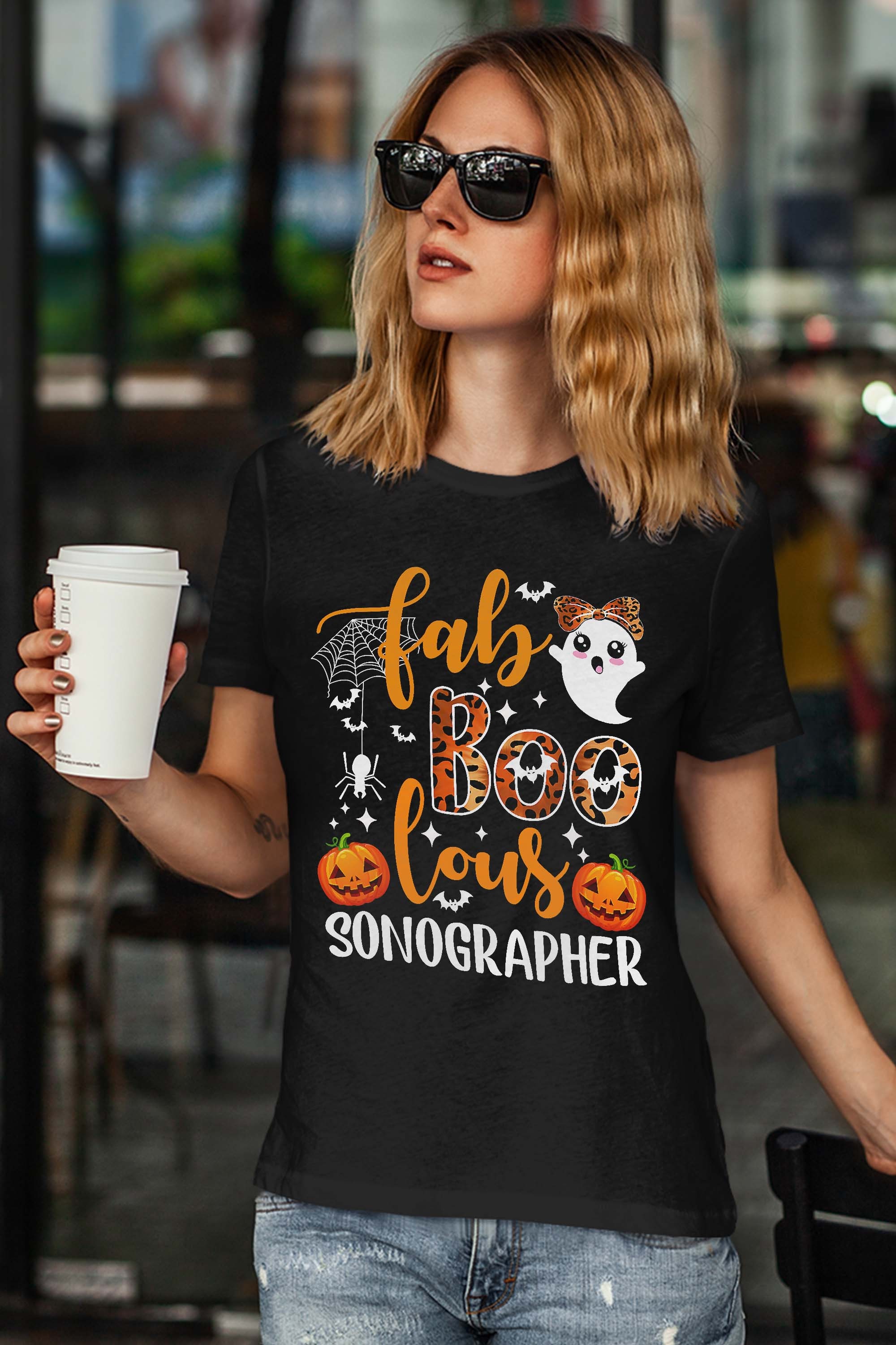 FaBoolous Sonographer Sonography Ultrasound Tech Boo Halloween GiftT-Shirt