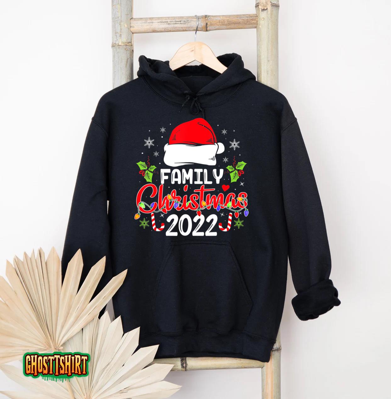 Family Christmas 2022 Matching Shirts Squad Santa Elf Funny Hoodie