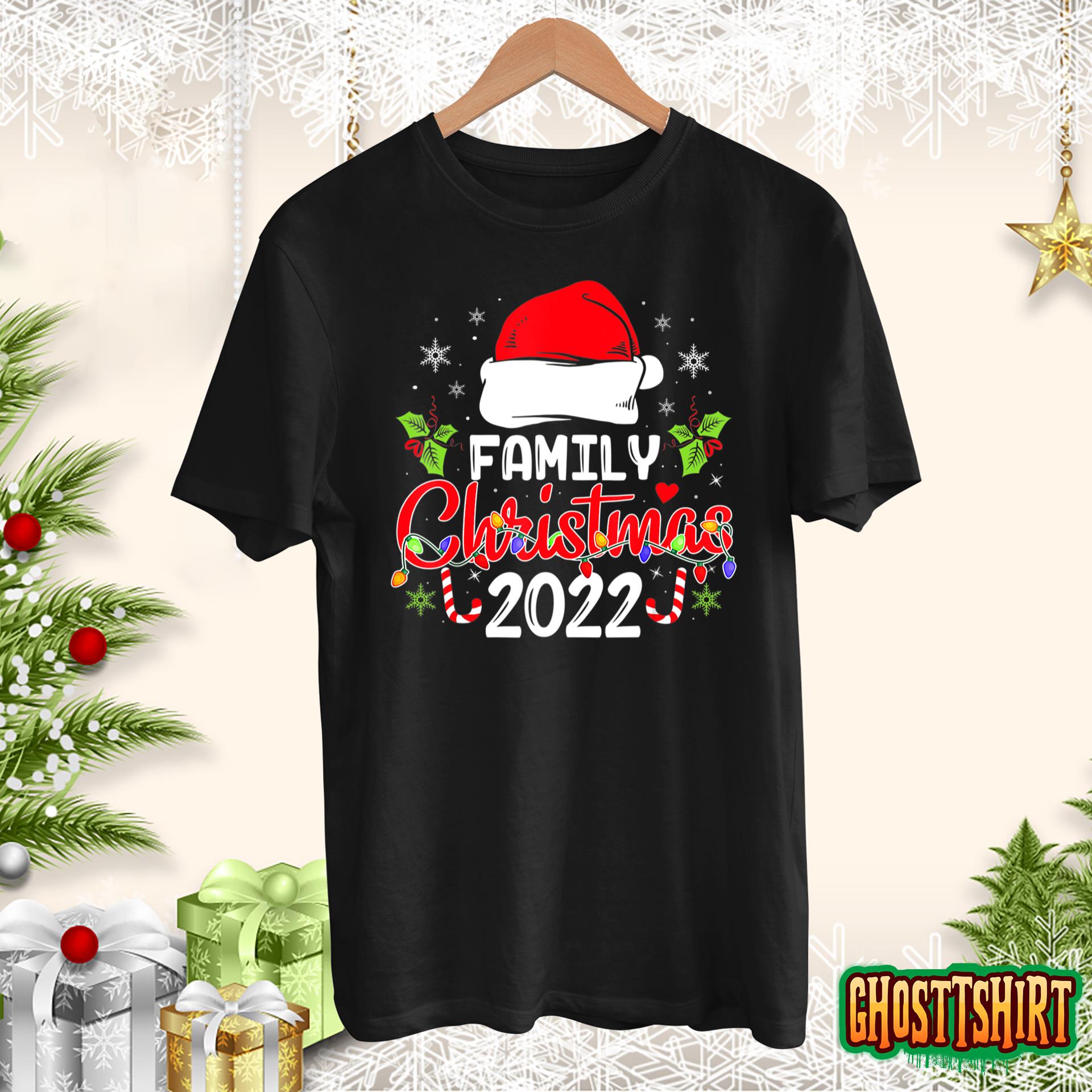 Family Christmas 2022 Matching Shirts Squad Santa Elf Funny Hoodie