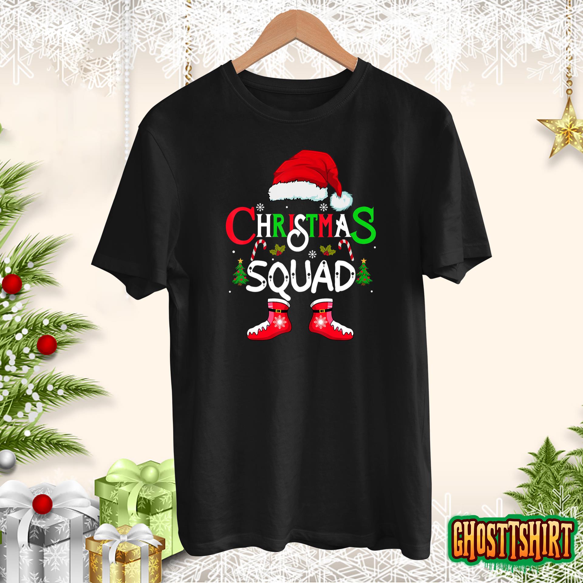 Family Christmas Squad Santa 2022 Team Xmas Tree Pajama Sweatshirt