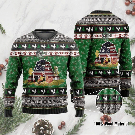 Farming Chickens Ugly Christmas Sweater | For Men & Women | Adult | US1875- Best Christmas Gifts 2023