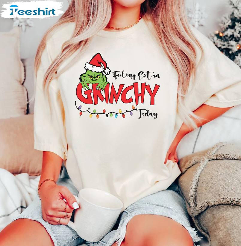 Feeling Extra Grinch Today Vintage Christmas Unisex Hoodie Sweatshirt