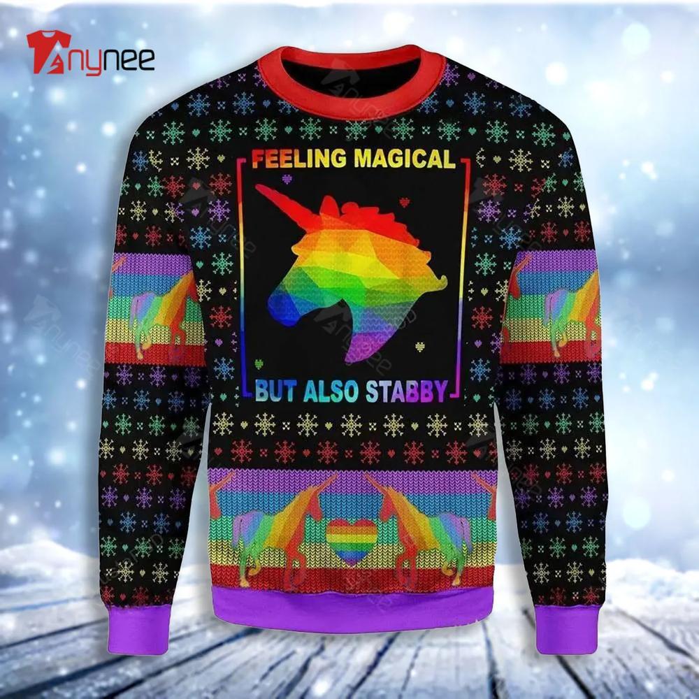 Feeling Magical But Also Stabby Ugly Christmas Sweater- Best Christmas Gifts 2023