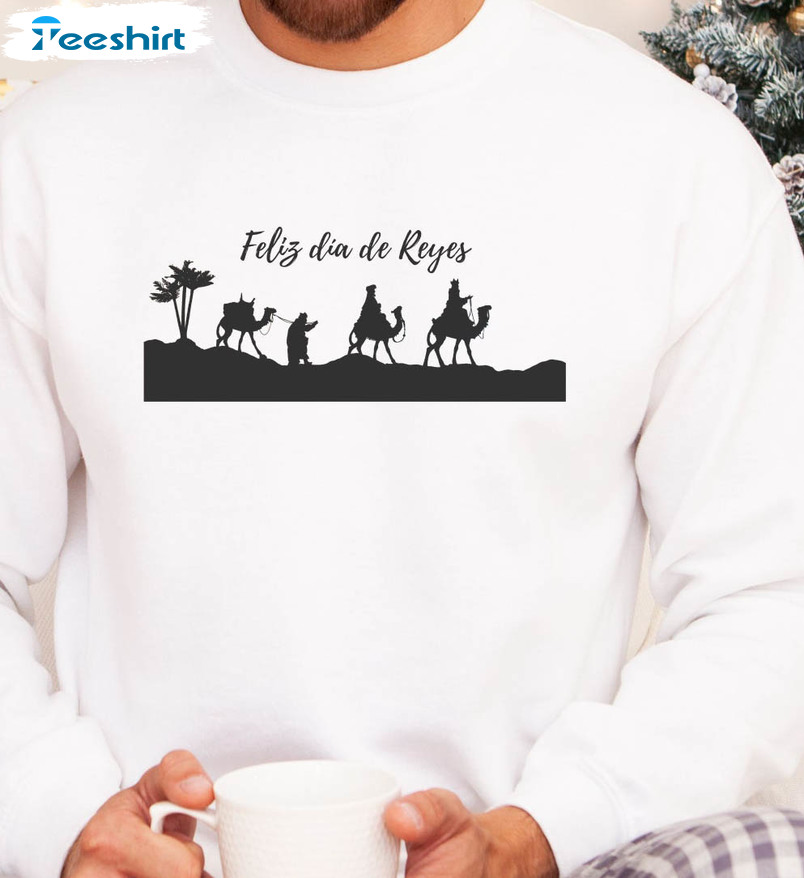 Feliz Dia De Reyes Vintage Shirt, Christmas Three Kings Crewneck Long Sleeve