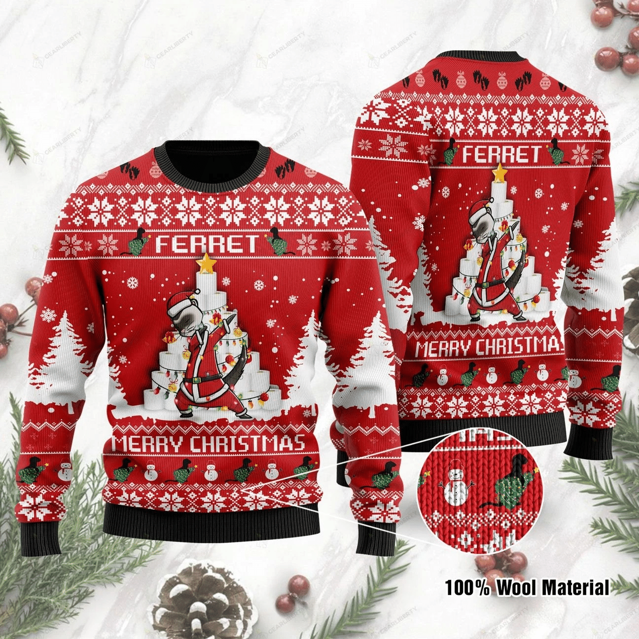 Ferret Ugly Christmas Sweater | For Men & Women | Adult | US1109- Best Christmas Gifts 2023