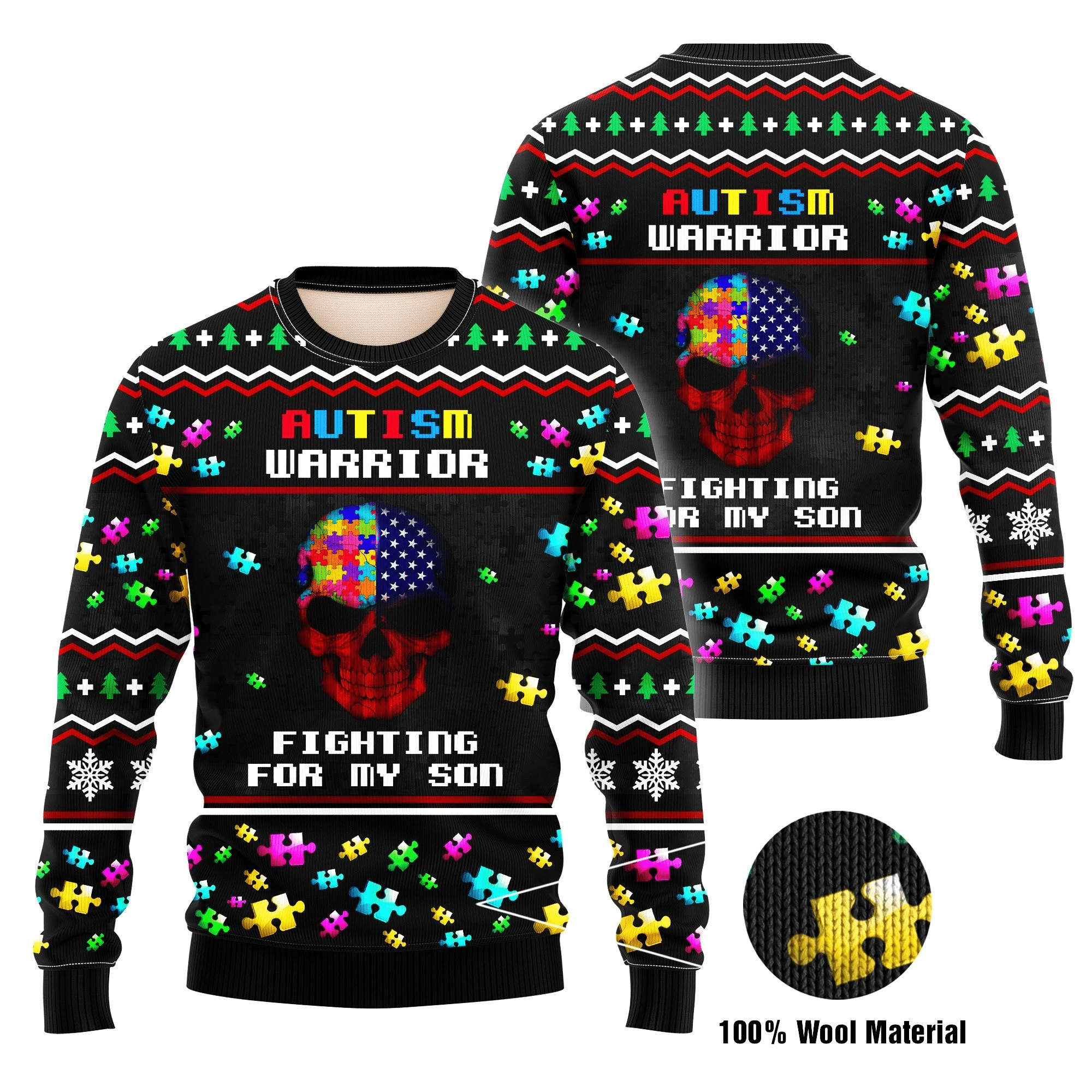 Fighting For My Son Ugly Christmas Sweater | For Men & Women | Adult | US1702- Best Christmas Gifts 2023