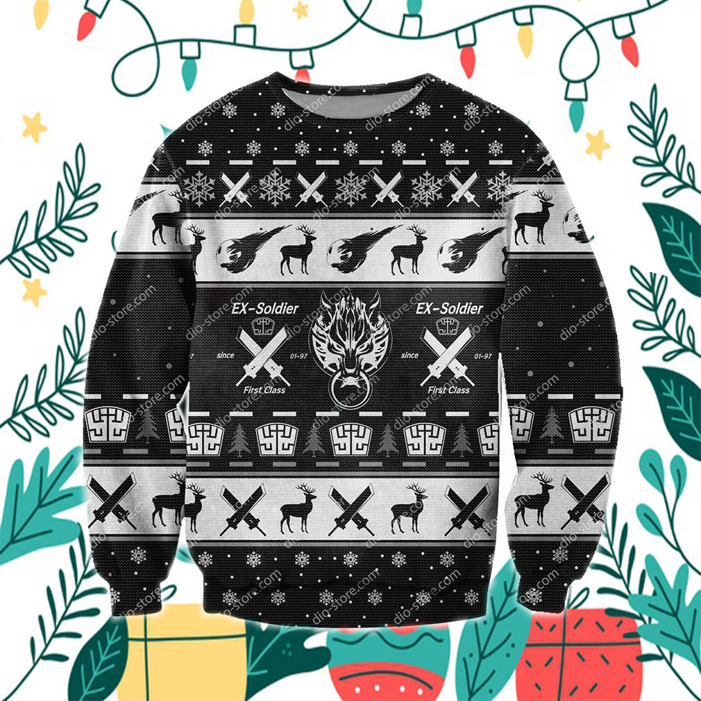 Final Fantasy 3D Print Knitting Pattern Ugly Christmas Sweater- Best Christmas Gifts 2023