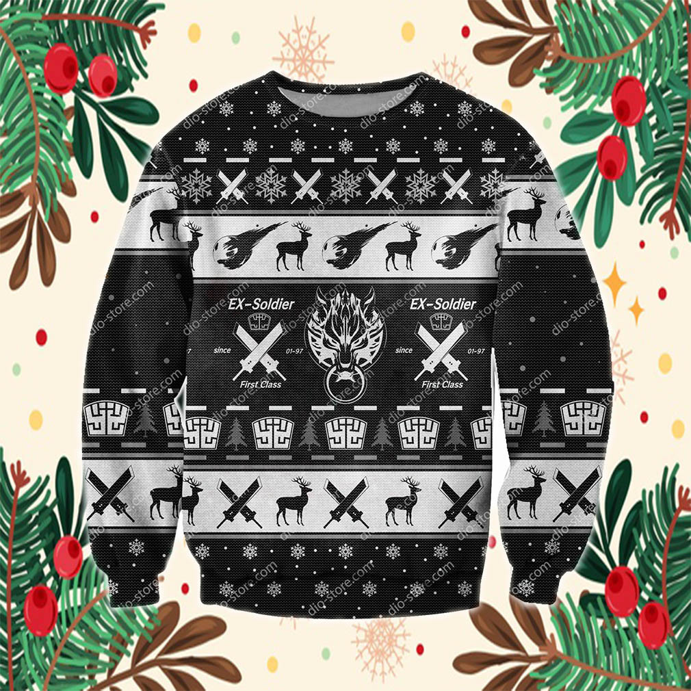 Final Fantasy 3D Print Knitting Pattern Ugly Christmas Sweater- Best Christmas Gifts 2023