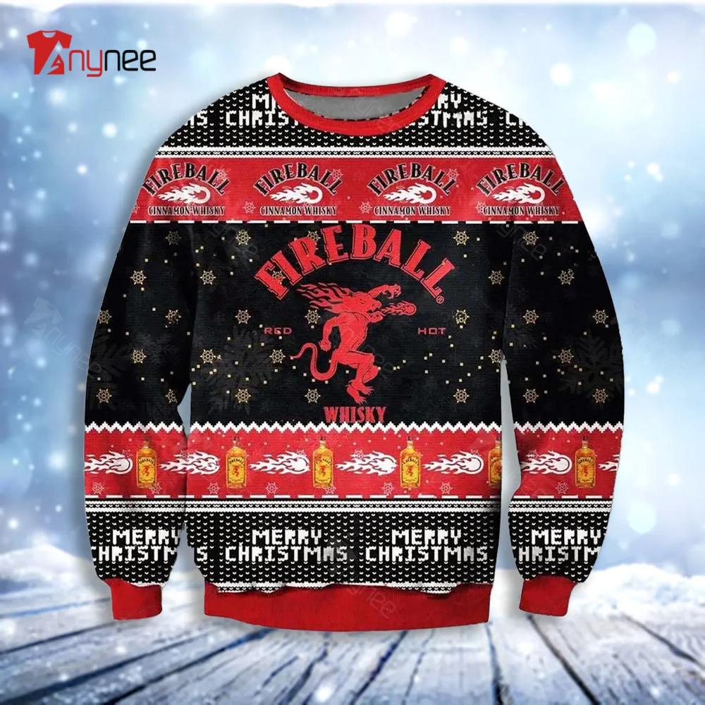 Fireball Whiskey Ugly Christmas Sweater- Best Christmas Gifts 2023