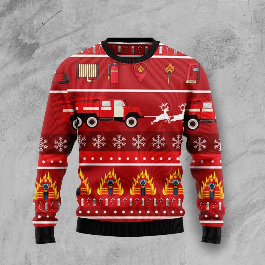 Firefighter Ugly Christmas Sweater | For Men & Women | Adult | US1356- Best Christmas Gifts 2023