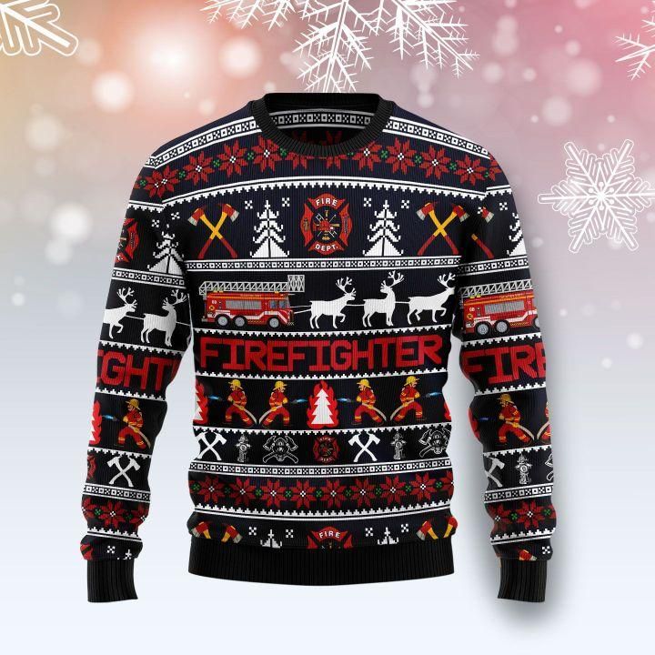 Firefighter Ugly Christmas Sweater | For Men & Women | Adult | US1372- Best Christmas Gifts 2023