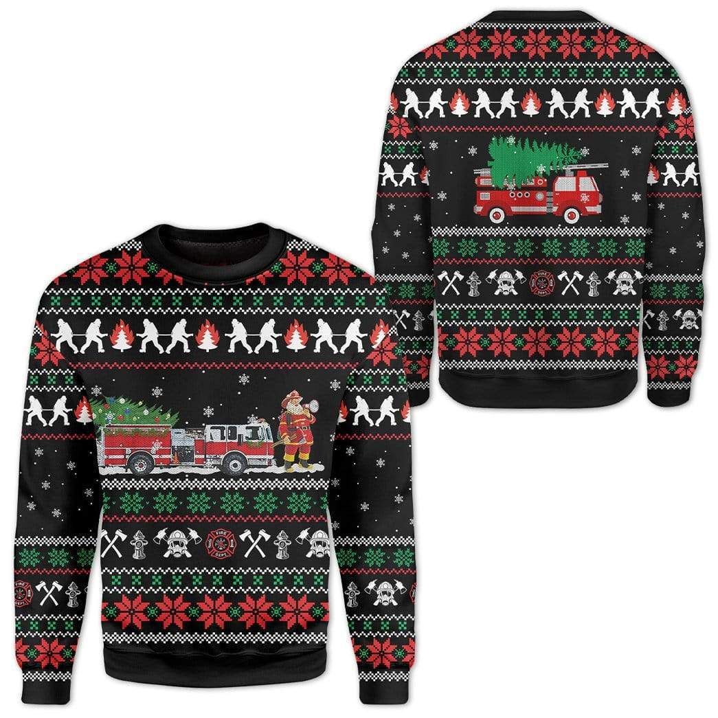 Firefighter Ugly Christmas Sweater | For Men & Women | Adult | US3262- Best Christmas Gifts 2023