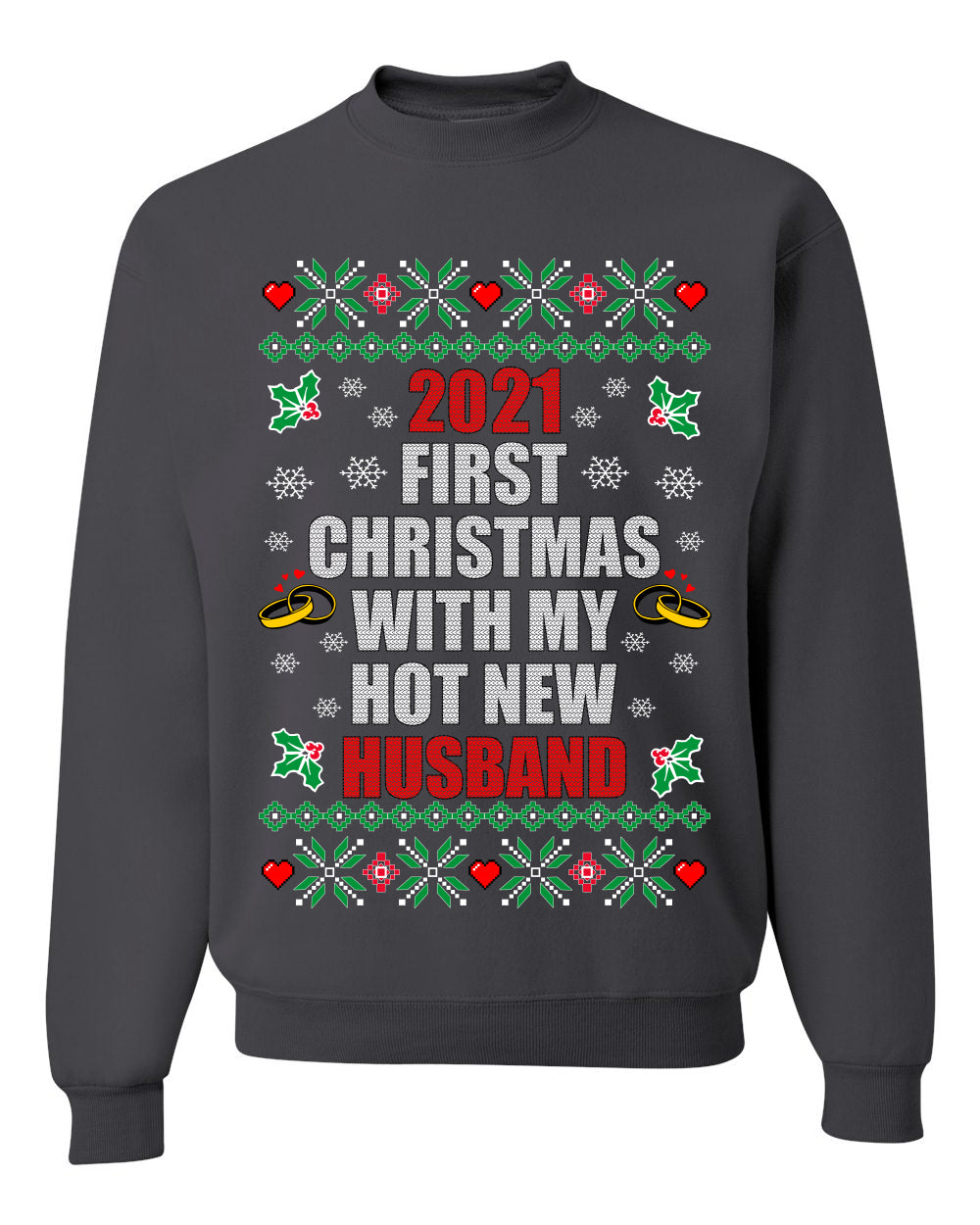 First Christmas With My Hot New Husband Merry Ugly Christmas Sweater- Best Christmas Gifts 2023