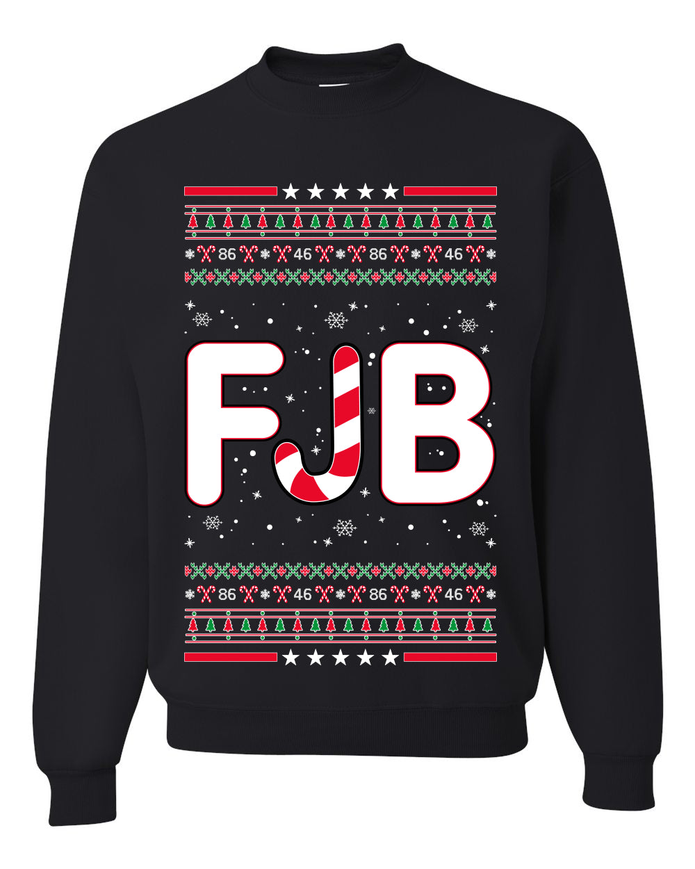 FJB Let’s Go Brandon Chant Candy Cane Ugly Christmas Sweater- Best Christmas Gifts 2023