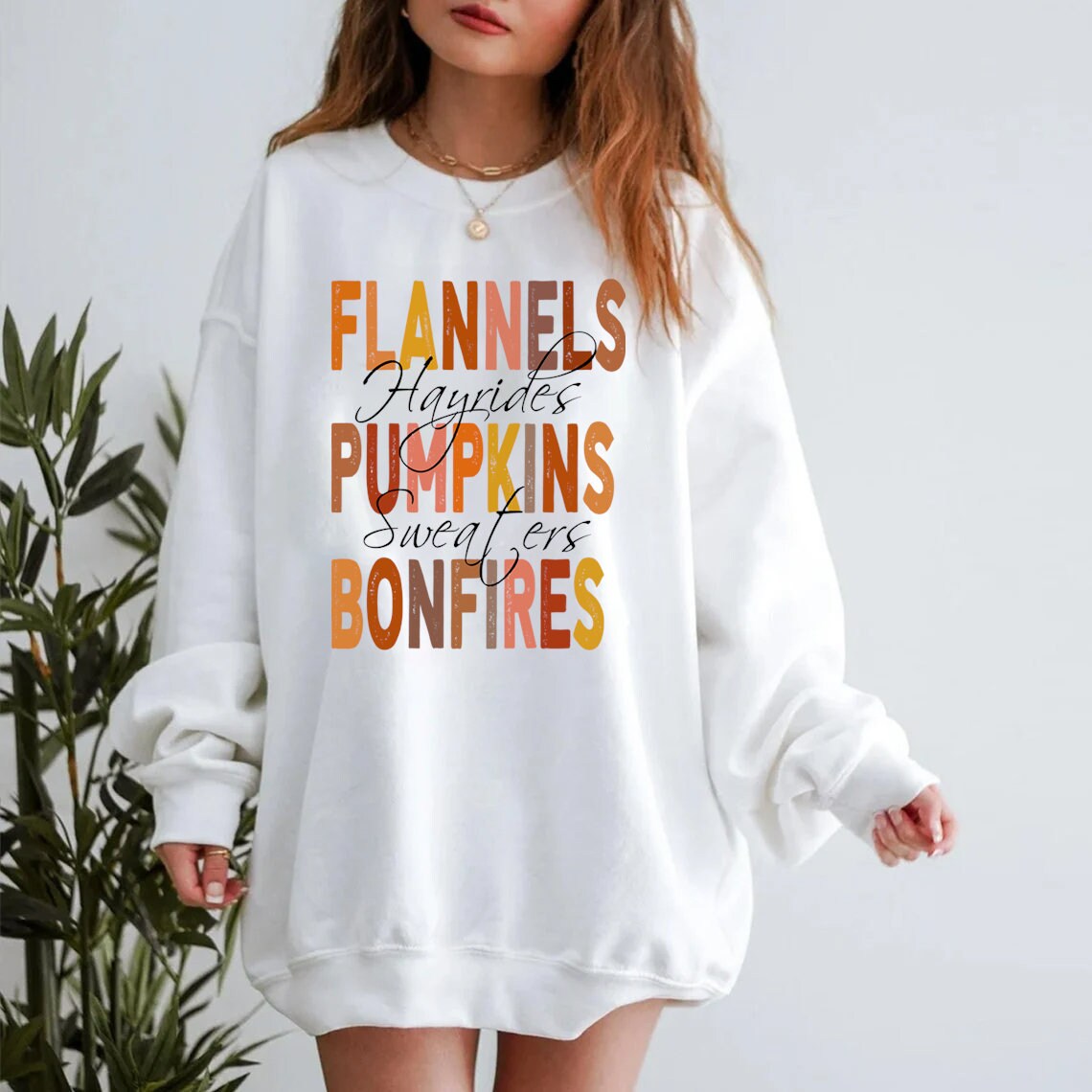 Flannels Hayrides Pumpkins Sweatshirt