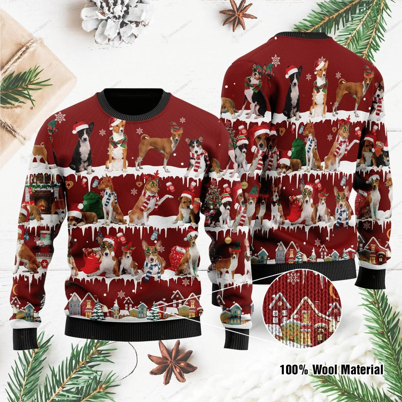 For Basenji Lovers Ugly Christmas Sweater | For Men & Women | Adult | US1043- Best Christmas Gifts 2023