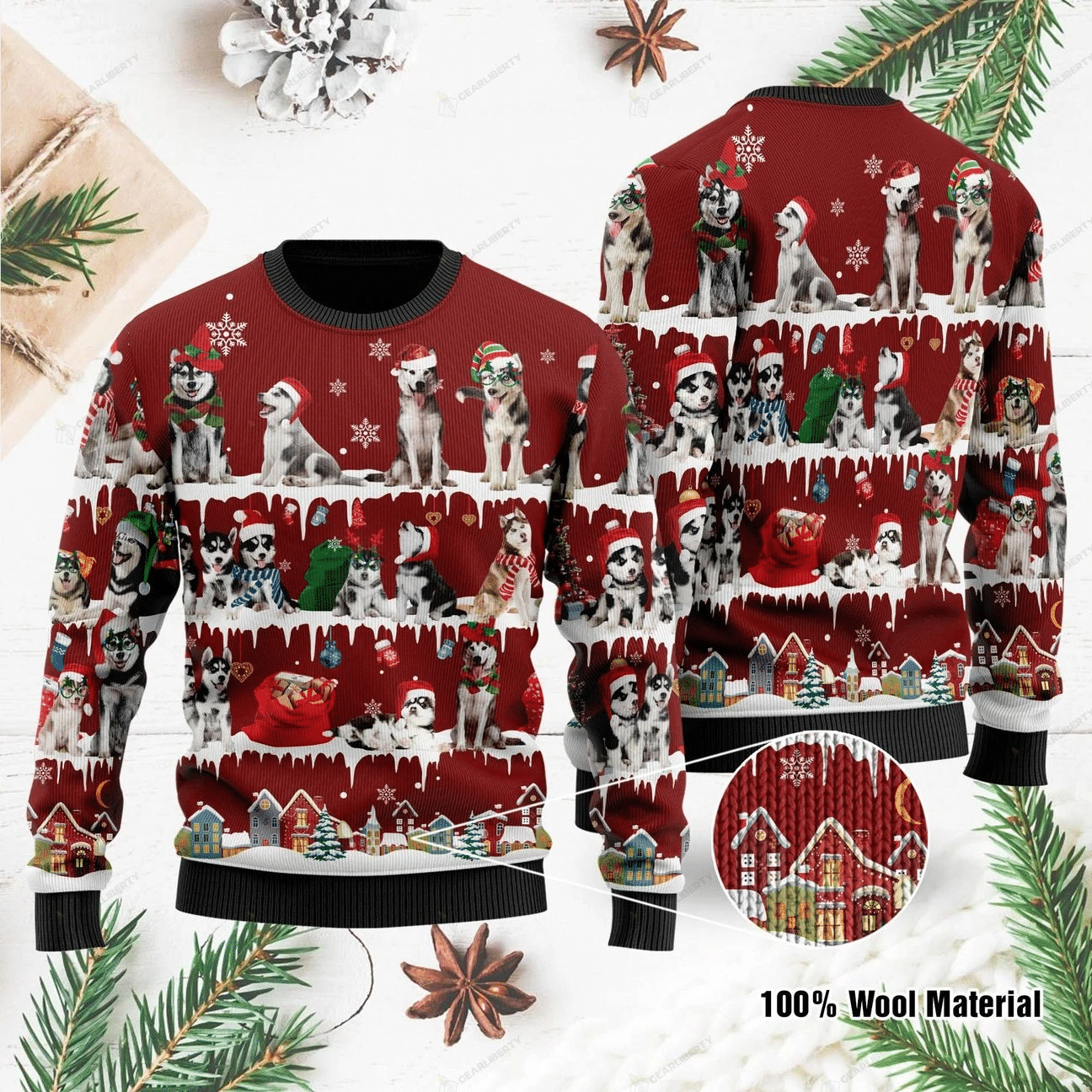 For Husky Lovers Ugly Christmas Sweater | For Men & Women | Adult | US1044- Best Christmas Gifts 2023