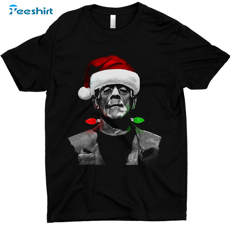 Frankensteins Monster Shirt, Funny Horror Christmas Long Sleeve Sweatshirt