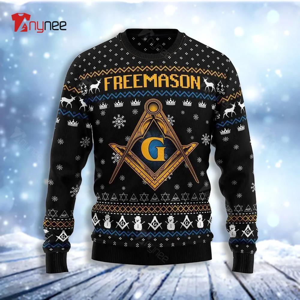 Freemason Womens Ugly Christmas Sweater- Best Christmas Gifts 2023