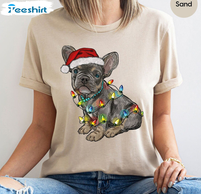 French Bulldog Christmas Shirt, Dog Mom Unisex T-shirt Short Sleeve