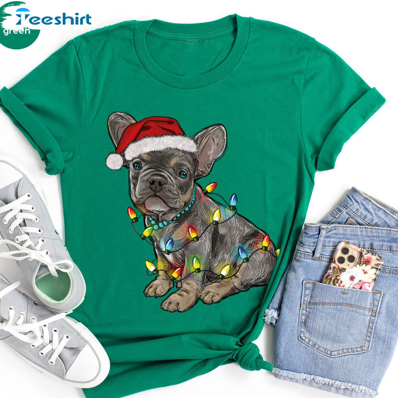 French Bulldog Christmas Shirt, Dog Mom Unisex T-shirt Short Sleeve