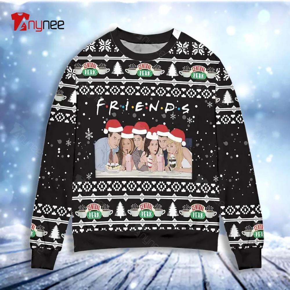 Friends Central Perk Coffee House Ugly Christmas Sweater- Best Christmas Gifts 2023