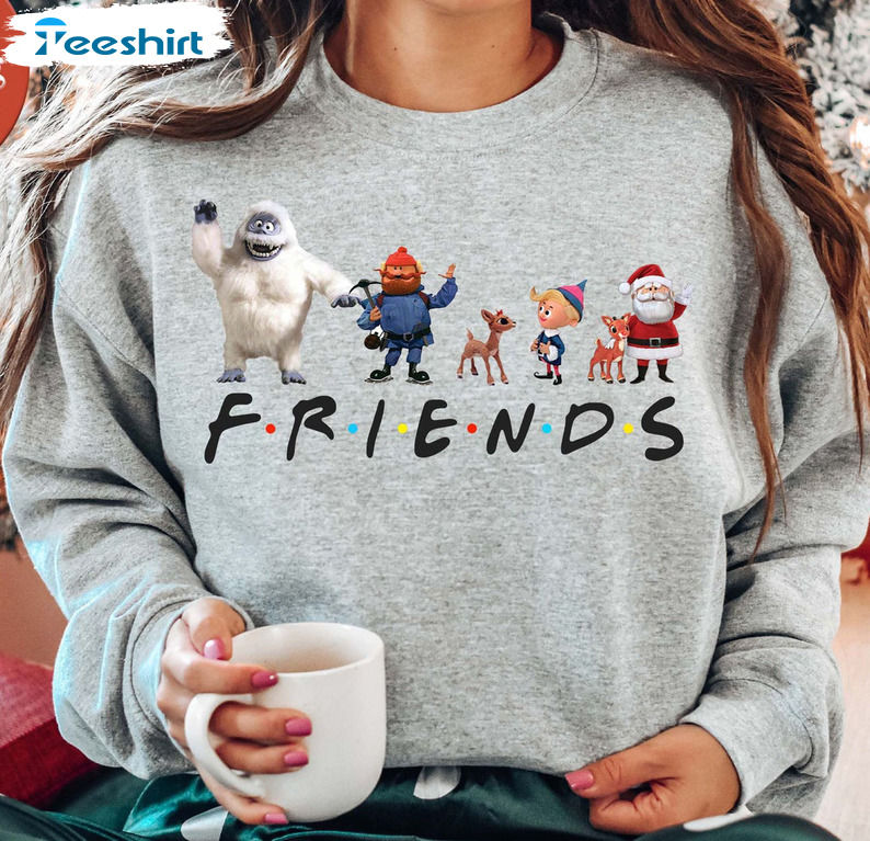 Friends Christmas Sweatshirt, Funny Xmas Tee Tops Short Sleeve