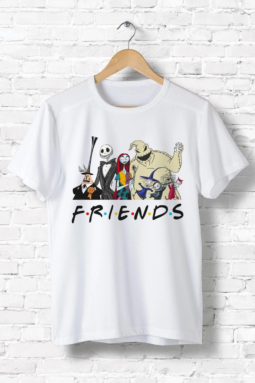 Friends Nightmare Before Christmas Characters T-Shirt