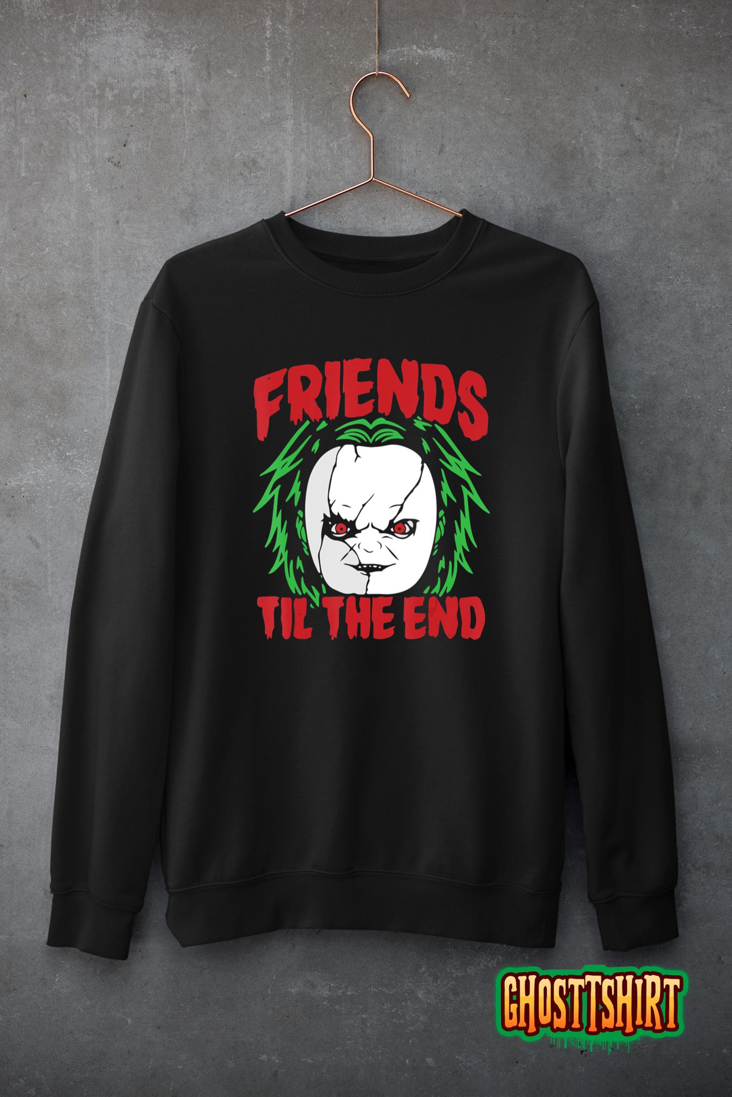 Friends Till The End Lazy Halloween Costume Horror Movie T-Shirt