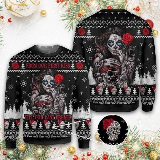 From Our First Kiss Ugly Christmas Sweater | For Men & Women | Adult | US3764- Best Christmas Gifts 2023