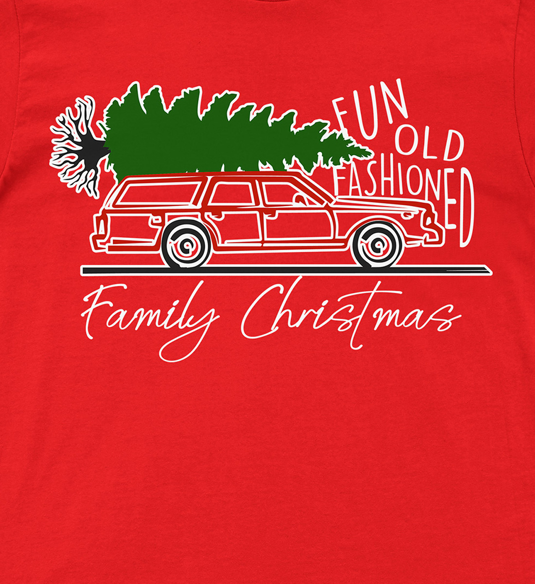 Fun Vintage-Style Family Christmas Shirt