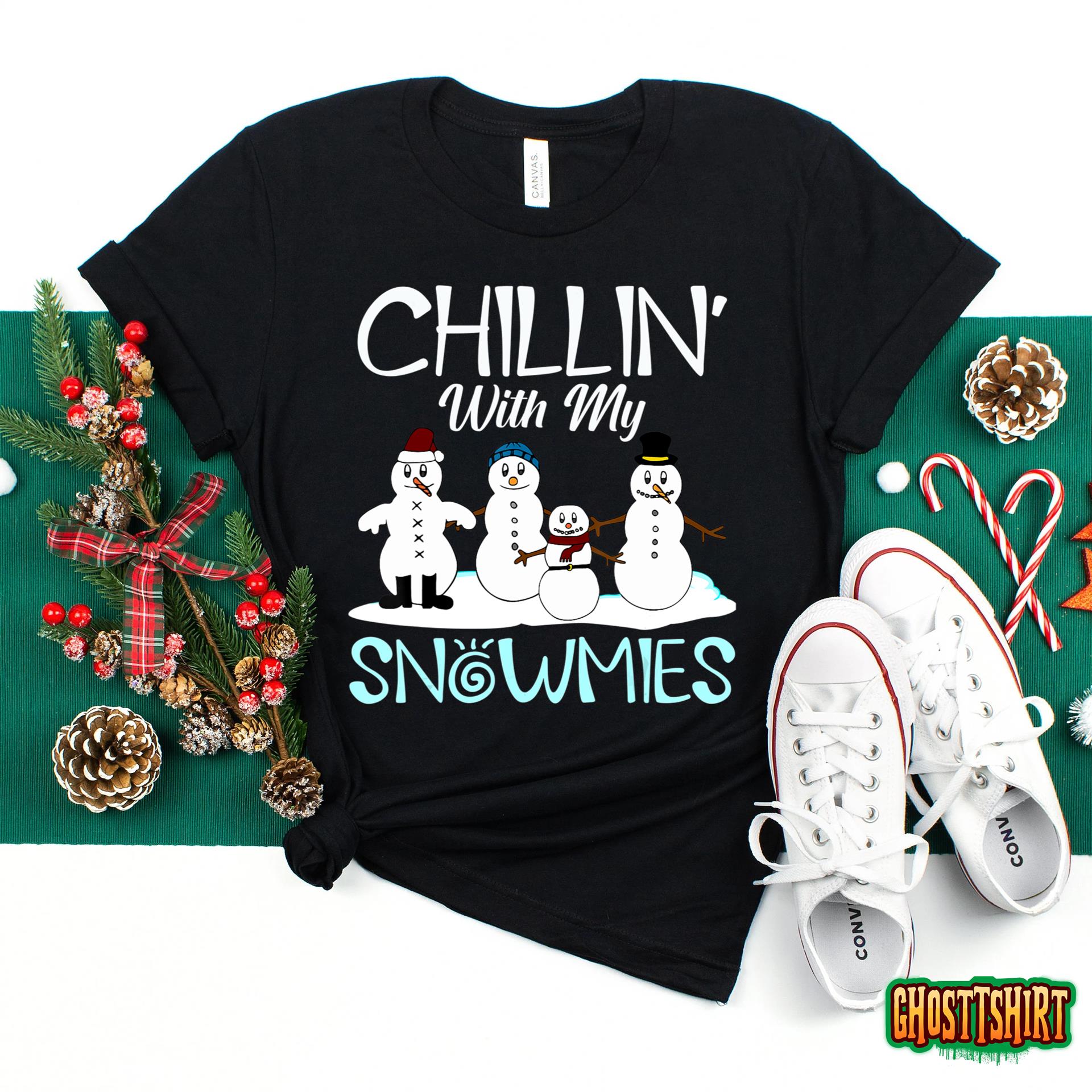 Fun With My Snowmies Funny Ugly Christmas Pajama Xmas T-Shirt