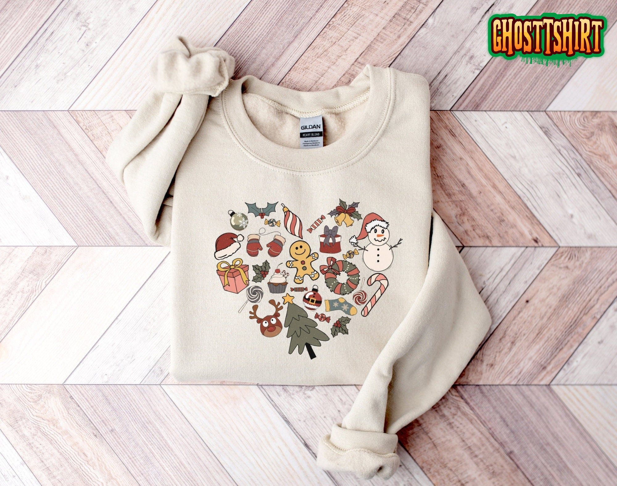 Funny Christmas Heart Sweatshirt