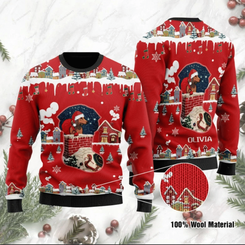 Funny Dachshund Santa Claus Christmas Ugly Christmas Sweater | For Men & Women | Adult | US1250- Best Christmas Gifts 2023